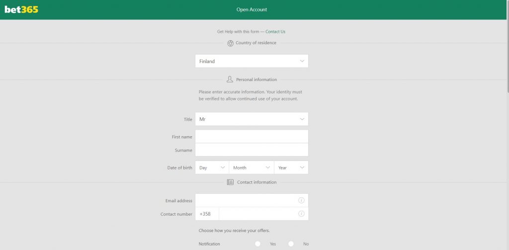 Bet365 Register